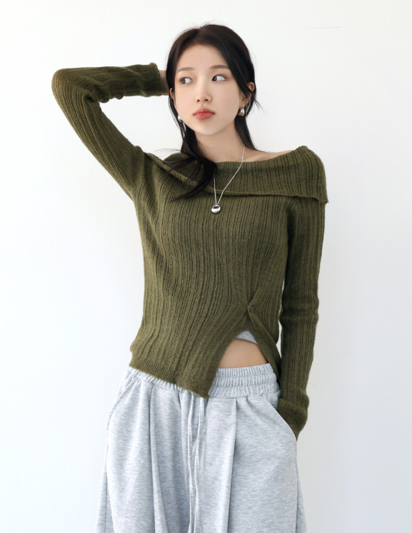 Goji Off-Shoulder Knit/ 골지01
