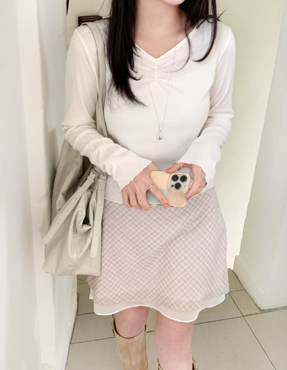 Pastel Chiffon Midi SK/ 파스텔01