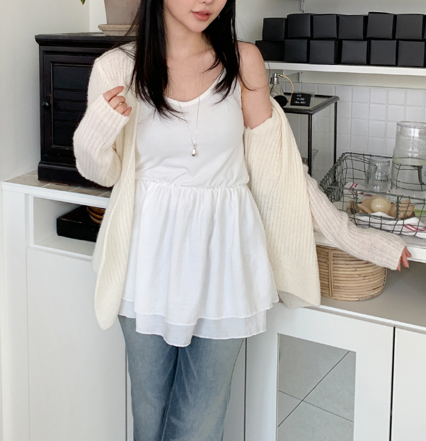 Ribbed Wrap Cardigan/ 알파카01