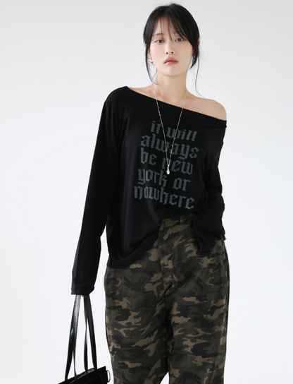 Loose Off Shoulder Tee/ 노웨어01