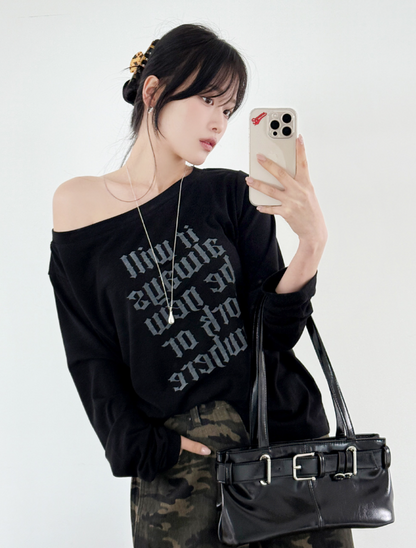 Loose Off Shoulder Tee/ 노웨어01