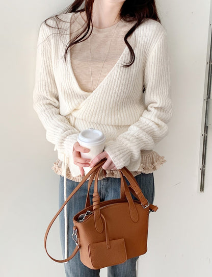 Ribbed Wrap Cardigan/ 알파카01