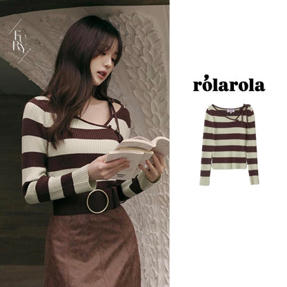 rolarola - CUT OUT RIBBON BOARDER KNIT